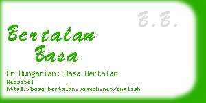 bertalan basa business card